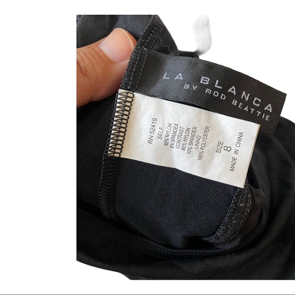 * La Blanca Ruched Tankini Twist Halter Bikini Sz. 8 - Picture 11 of 13